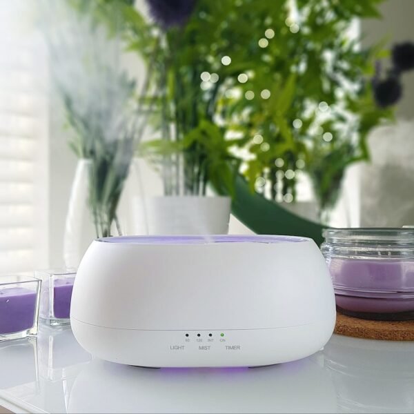 HOMEFISH Aroma Diffuser 500ml Ultrasonic Air Humidifier Colorful Light Fragrance Diffuser Essential Oil Diffuser For Home - Image 2