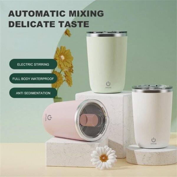 Automatic Self-Stirring Mug – 350ml Stainless Steel Electric Mixer Cup - Image 5