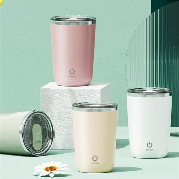 Automatic Self-Stirring Mug – 350ml Stainless Steel Electric Mixer Cup - Image 2