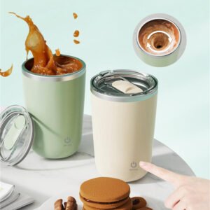Automatic Self-Stirring Mug – 350ml Stainless Steel Electric Mixer Cup