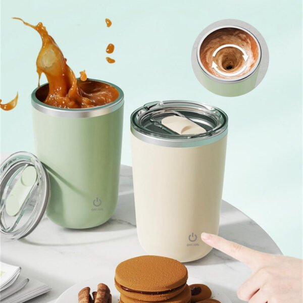 Automatic Self-Stirring Mug – 350ml Stainless Steel Electric Mixer Cup