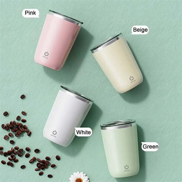 Automatic Self-Stirring Mug – 350ml Stainless Steel Electric Mixer Cup - Image 6