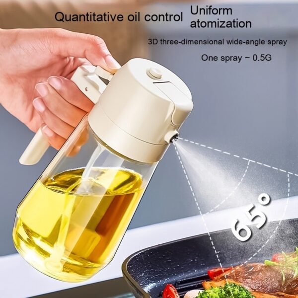 470ML Olive Oil Sprayer Dispenser For Cooking BBQ 2 In 1 Glass Oil Vinegar Soy Sauce Spray Kitchen Oil Bottle For Air Fryer - Image 9