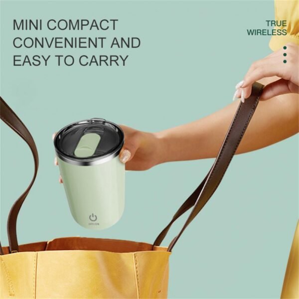 Automatic Self-Stirring Mug – 350ml Stainless Steel Electric Mixer Cup - Image 10